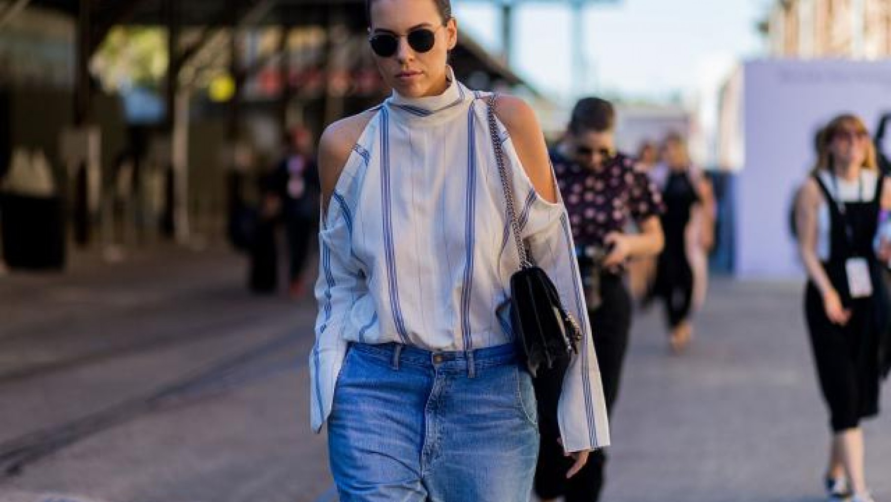 SYDNEY, AUSTRALIA – MAY 17: Kaitlyn Ham wearing an off shoulder shirt outside Bec & Bridge at Mercedes-Benz Fashion Week Resort 17 Collections at Carriageworks on May 17, 2016 in Sydney, Australia. (Photo by Christian Vierig/WireImage)