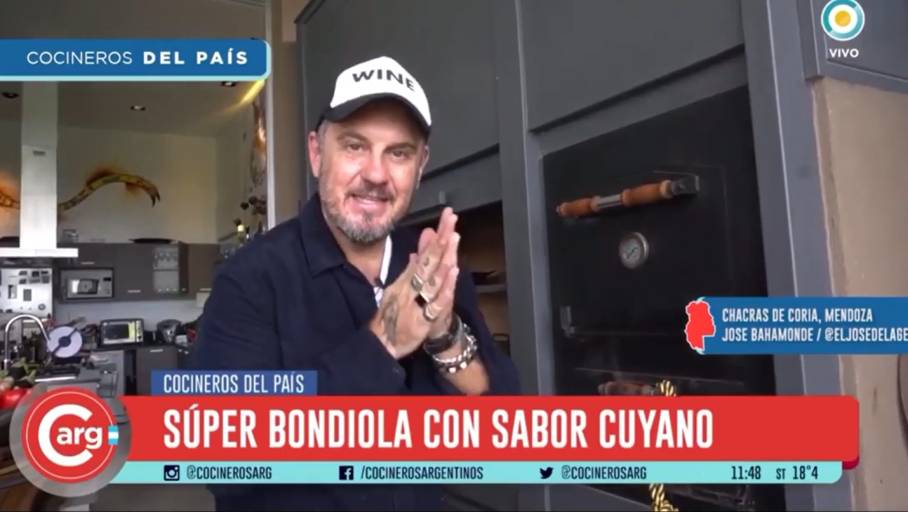 El mendocino José Bahamonde estuvo en "Cocineros Argentinos" y la rompió con su receta